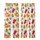 Whimsical Pizza Christmas: Hand-Drawn Holiday Food Pattern with Reindeer & Cocoa Print Kid Satin Pajamas Set - 3