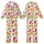 Whimsical Pizza Christmas: Hand-Drawn Holiday Food Pattern with Reindeer & Cocoa Print Kid Satin Pajamas Set - 1