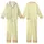 Women's Muslin Cotton Pajamas: Delicate Pale Yellow Wildflower Botanical Print - Breathable Sleepwear Kid Satin Pajamas Set - 1