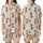 Gentle Loungewear: Cream Crocheted-Look Baby Deer & Love Bug Print Pajama Set Satin Short-Sleeve Pajamas Set - 1