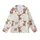Gentle Loungewear: Cream Crocheted-Look Baby Deer & Love Bug Print Pajama Set Kid Satin Pajamas Set - 2