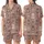 Cozy Bear Lover: Dusty Rose Taupe Whimsical Cartoon Bear Paw Print Comfort Wear Satin Short-Sleeve Pajamas Set - 1
