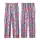 Women's Hand Block Printed Cotton Pajama Set: Navy Stripe & Pink Floral Motif Kid Satin Pajamas Set - 3