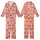 Bridesmaid Muted Salmon Pink Hand Block Print Rustic Stripe Heart Cotton Pajama Set Kid Satin Pajamas Set - 1