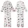 Holiday Decor: Rustic Reindeer Sleigh Seamless Pattern with Buffalo Plaid & Holly Kid Satin Pajamas Set - 1