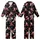 Santa Hockey Game: Dynamic Christmas Skaters & Snowflakes All-Over Pattern – Holiday Graphic Kid Satin Pajamas Set - 1