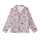 Women's Red White Blue Vintage Americana Liberty Collage Polyester Spandex Sleepwear Kid Satin Pajamas Set - 2