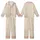 Celebration Ready Champagne Beige Rosebud Flute Pattern - Delicate Gold Blush Botanical Print Kid Satin Pajamas Set - 1