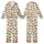 Cozy Woodland Animals: Illustrative Bear Deer Terracotta Green Pine Pattern Kid Satin Pajamas Set - 1
