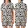 Greyhound Dog Abstract Print Zip-Up Pajamas Digital Sewing Pattern – S/M, Advanced Beginner, Video Tutorial Satin Short-Sleeve Pajamas Set - 1
