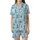 Golf Enthusiast: Seamless Golf Course Silhouette Pattern - Flat Graphic Art Print Satin Short-Sleeve Pajamas Set - 2