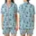 Golf Enthusiast: Seamless Golf Course Silhouette Pattern - Flat Graphic Art Print Satin Short-Sleeve Pajamas Set - 1