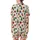 Festive Pizza Pajamas: Whimsical Christmas Tree, Candy Cane & Hot Cocoa Pattern - Cozy Holiday Sleep Set Satin Short-Sleeve Pajamas Set - 3