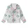 Sewing Enthusiast's Dream: Teal Machine, Thimble & Scissors Seamless Illustrative Design Kid Satin Pajamas Set - 2