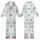 Sewing Enthusiast's Dream: Teal Machine, Thimble & Scissors Seamless Illustrative Design Kid Satin Pajamas Set - 1