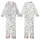 Bridal Slip | Pearl Rose Botanical Feather Motif Sleepwear Kid Satin Pajamas Set - 1