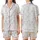 Cozy Loungewear Pajamas: Minimalist Black White Pajama & Heart Pattern Satin Short-Sleeve Pajamas Set - 1