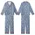 Women's Periwinkle Wildflower Print Gauze Cotton Pajama Set - Ruffle Top or Blouse Loungewear Kid Satin Pajamas Set - 1