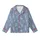 Women's Periwinkle Wildflower Print Gauze Cotton Pajama Set - Ruffle Top or Blouse Loungewear Kid Satin Pajamas Set - 2