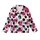 Cat Lovers' Whimsical Cream Hot Pink Flat Color Cartoon Cats Blue Apples Polka Dots Pattern Kid Satin Pajamas Set - 2