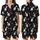 Cat Lovers' High-Contrast Black & White Cats Seamless Pattern with Stylized Hearts & Intertwined Tails Satin Short-Sleeve Pajamas Set - 1