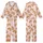 Cat Lovers' Realistic Illustrated Ginger Tabby Cats Playfully Peeking Seamless Warm Orange Brown Cream Soft Pink Pattern Kid Satin Pajamas Set - 1