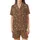 Platypus Lover's Whimsical Cartoon Brown Platypus Pattern All-Over Print Satin Short-Sleeve Pajamas Set - 2