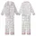 Cat Lovers' Whimsical White Pink Red Black Hand-Drawn Scattered Cartoon Cat Faces Hearts Pattern Kid Satin Pajamas Set - 1