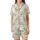 Whimsical Sleepy Bear Pastel Night Sky Digital Embroidery Design Kid Satin Pajamas Set - 2
