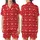Great Dane Dog Sewing Pattern: Playful Red Polka Dot Paw Bone Zipper - Small Medium Sizes - Instant Download Satin Short-Sleeve Pajamas Set - 1