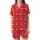 Great Dane Dog Sewing Pattern: Playful Red Polka Dot Paw Bone Zipper - Small Medium Sizes - Instant Download Satin Short-Sleeve Pajamas Set - 2