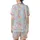 Tween Girls' Iridescent Pastel Macaron Pajamas: Whimsical Watercolor Sleep Set Satin Short-Sleeve Pajamas Set - 3