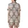 Bridesmaid & Family Matching Pajamas: Cream Rose Blue Tan Plaid Sleep Set Satin Short-Sleeve Pajamas Set - 3
