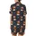 Basketball Lover's Whimsical Christmas Pattern: Santa Hat Hoops & Snowy Antlers Art Satin Short-Sleeve Pajamas Set - 3