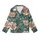 Women's Sloth Floral Pajama Pants: Tea-Loving Sloths & Rose-Pink Forest Foliage Kid Satin Pajamas Set - 2
