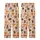 Cat Lovers' Whimsical Hand-Drawn Playful Sleepy Kitten Peach Seamless Pattern with Red Paw Prints Kid Satin Pajamas Set - 3