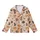 Cat Lovers' Whimsical Hand-Drawn Playful Sleepy Kitten Peach Seamless Pattern with Red Paw Prints Kid Satin Pajamas Set - 2