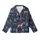 Women's Greyhound Lover Sleep Set: Midnight Blue Fawn Brindle Dog & Ocean Coral Pattern - Silky Stretch Kid Satin Pajamas Set - 2