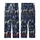 Women's Greyhound Lover Sleep Set: Midnight Blue Fawn Brindle Dog & Ocean Coral Pattern - Silky Stretch Kid Satin Pajamas Set - 3