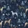 Women's Greyhound Lover Sleep Set: Midnight Blue Fawn Brindle Dog & Ocean Coral Pattern - Silky Stretch Kid Satin Pajamas Set - 4