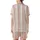 Women's Off-White Cream & Pastel Pink Rose Vertical Stripe Mulberry Silk Sleep Set Satin Short-Sleeve Pajamas Set - 3