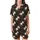 Bridesmaid Bridal Party Dark Brown Rose Botanical Satin Shorts & Cami Set Satin Short-Sleeve Pajamas Set - 2