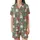 Women's Whimsical Snowman & Holly Pajamas: Muted Olive Winter Sleep Set Satin Short-Sleeve Pajamas Set - 2