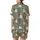 Women's Whimsical Snowman & Holly Pajamas: Muted Olive Winter Sleep Set Satin Short-Sleeve Pajamas Set - 3