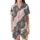 Satin Sleep Set: Intertwined Monogram & Botanical Pattern - Blush & Charcoal Kid Satin Pajamas Set - 2