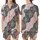 Satin Sleep Set: Intertwined Monogram & Botanical Pattern - Blush & Charcoal Kid Satin Pajamas Set - 1