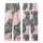 Satin Sleep Set: Intertwined Monogram & Botanical Pattern - Blush & Charcoal Kid Satin Pajamas Set - 3