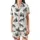 Winter Wolf Pack: Hand-Painted Watercolor Snowy Forest Seamless Art Satin Short-Sleeve Pajamas Set - 2