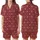 Heritage Geometric: Cranberry White Interlocking Squares & Diamond Pattern - Art Motif Satin Short-Sleeve Pajamas Set - 1
