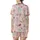Festive Holiday Pajamas: Watercolor PJs Prosecco Pink Mint Gold Star Print Satin Short-Sleeve Pajamas Set - 3